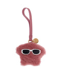 Versace charm stella rosa fragola in shearling con medusa