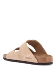 Birkenstock nubuck leather sandals sandcastle with golden buckles