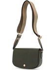 Longchamp khaki leather crossbody bag epure with adjustable strap