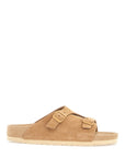 Birkenstock beige suede zurich sandals with adjustable buckles