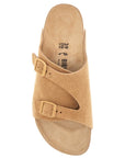 Birkenstock beige suede zurich sandals with adjustable buckles