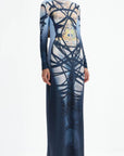 Y Project long bondage print dress