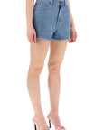 Rotate denim shorts with rhinestone