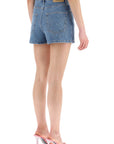 Rotate denim shorts with rhinestone