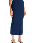 Rotate midi skirt with contrasting hemline