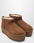 UGG Classic Ultra Mini platform ankle boots in chestnut