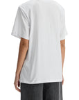 Rotate white organic cotton t-shirt with wide neck