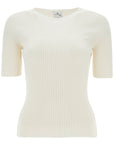 Courreges heritage white cotton and wool sweater