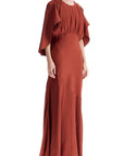 Zimmermann maxi dress eden with cape sleeves