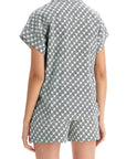 Tory Burch printed poplin camp shirt