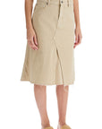 Tory Burch denim trapeze skirt with