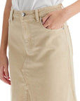 Tory Burch denim trapeze skirt with