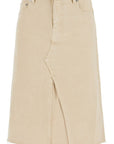 Tory Burch denim trapeze skirt with