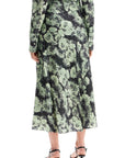 Tory Burch printed satin skirt