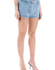 Magda Butrym denim hot shorts for a