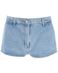 Magda Butrym denim hot shorts for a