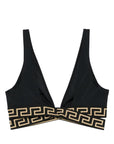 Versace greca print bikini top