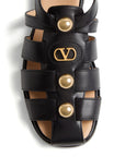 Valentino Garavani Vlogo Signature Fisherman Sandal In 20mm Calfskin