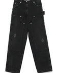 Golden Goose jeans with distressed effect and front patches