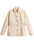 Woolrich Garment-Dyed Pure Cotton Overshirt beige
