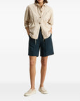 Woolrich Garment-Dyed Pure Cotton Overshirt beige