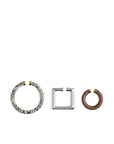 Jacquemus Trio of geometric ear-cuffs.