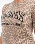 GANNI T-shirts and Polos Brown