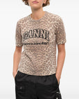 GANNI T-shirts and Polos Brown