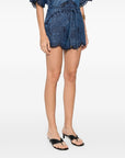 Zimmermann Coco embroidered denim shorts