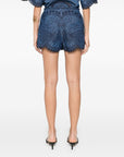Zimmermann Coco embroidered denim shorts