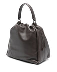 Brunello Cucinelli Mellow small bucket bag in soft leather with monili