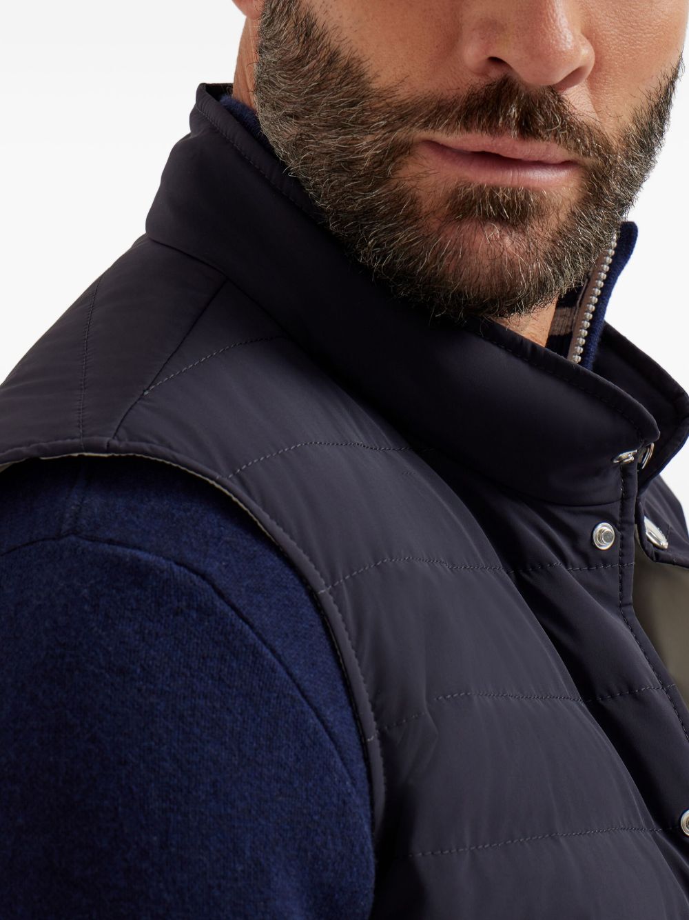 Brunello Cucinelli Bonded taffeta lightweight down vest