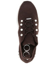 Jimmy Choo Veles Cashmere Melange Knit Trainers with Pearl Buttons