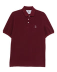 Brunello Cucinelli Embroidered cotton polo shirt