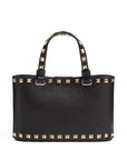 Valentino Garavani Mini Rockstud Shopping Bag in Garnet Calfskin