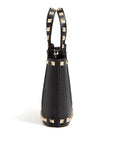 Valentino Garavani Mini Rockstud Shopping Bag in Garnet Calfskin