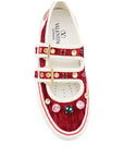 Valentino Garavani Jewel-embellished buckle sneakers