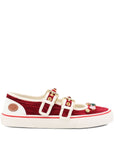Valentino Garavani Jewel-embellished buckle sneakers