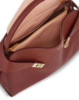 Ferragamo Hug soft two-tone shoulder bag (M)