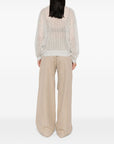 Brunello Cucinelli Wool Open-Knit Sweater