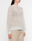 Brunello Cucinelli Wool Open-Knit Sweater