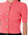 Balmain Cable-knit buttoned cardigan