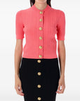 Balmain Cable-knit buttoned cardigan