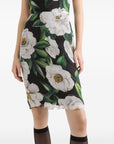 Dolce & Gabbana Gardenia-print chiffon midi dress