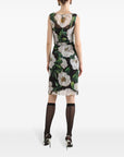 Dolce & Gabbana Gardenia-print chiffon midi dress