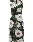 Dolce & Gabbana Gardenia-print chiffon midi dress
