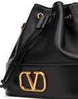 Valentino Garavani Mini Bucket Bag With Chain Vlogo Signature In Nappa Leather