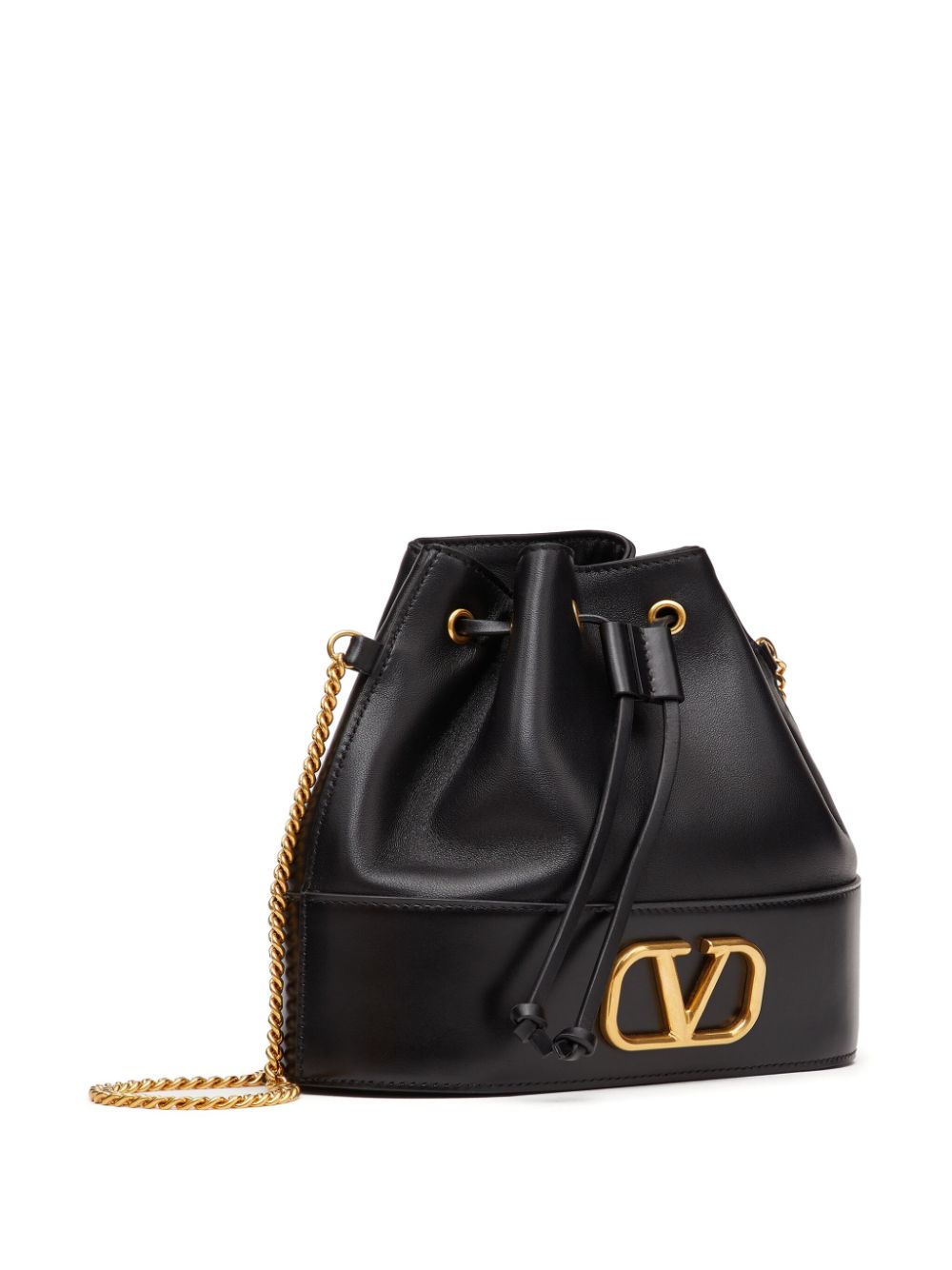 Valentino Garavani Mini Bucket Bag With Chain Vlogo Signature In Nappa Leather