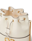 Valentino Garavani Mini Bucket Bag With Chain Vlogo Signature In Nappa Leather