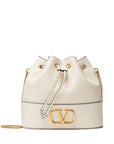 Valentino Garavani Mini Bucket Bag With Chain Vlogo Signature In Nappa Leather
